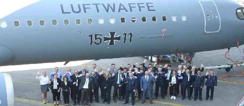 Deutsche-Politik-News.de | Airbus A321LR (Long Range) von der Lufthansa Technik AG fr die Bundeswehr bernommen!